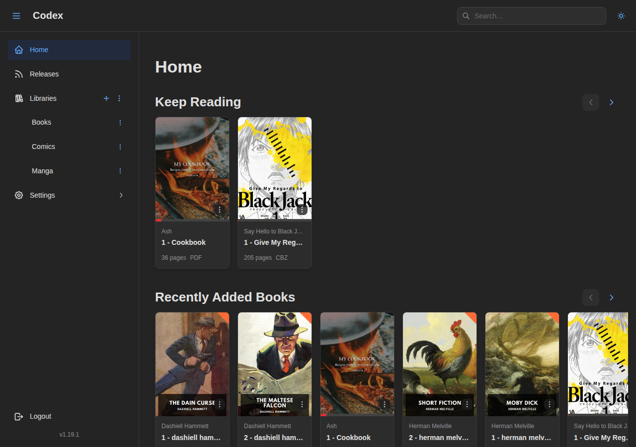 Codex Home Page