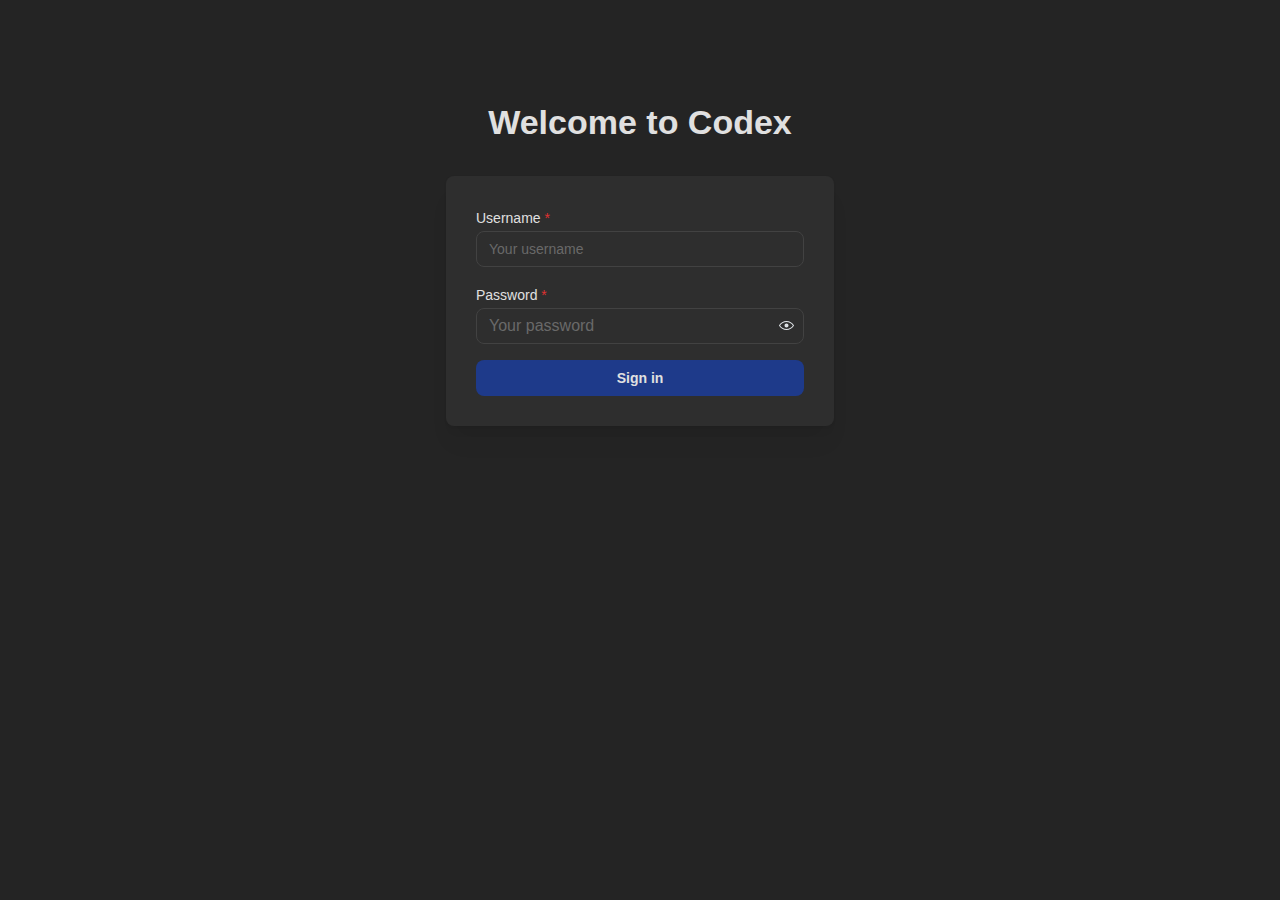 Login Screen